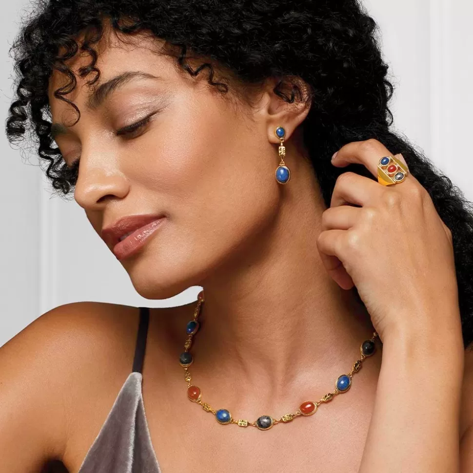 Jewelry Sets*The Met Store Ancient Gems Multistone Statement Necklace and Triple-Drop Lapis Earrings Set