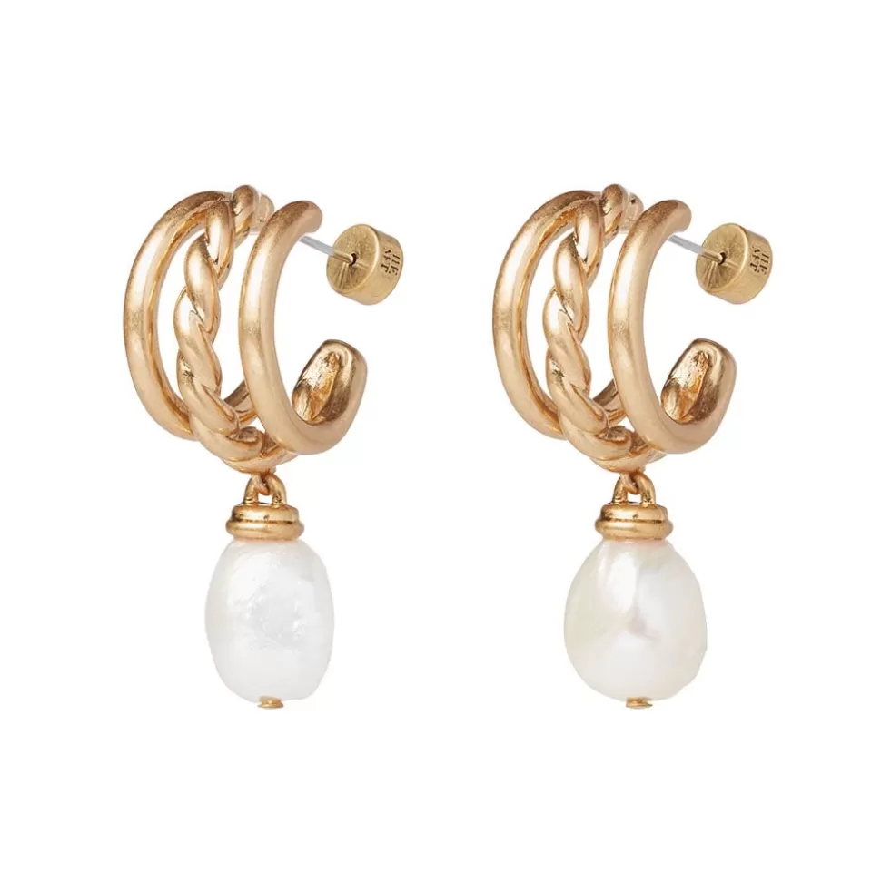 Jewelry Sets*The Met Store Cypriot Twist Pearl Chain Pendant Necklace and Triple-Hoop Earrings Set