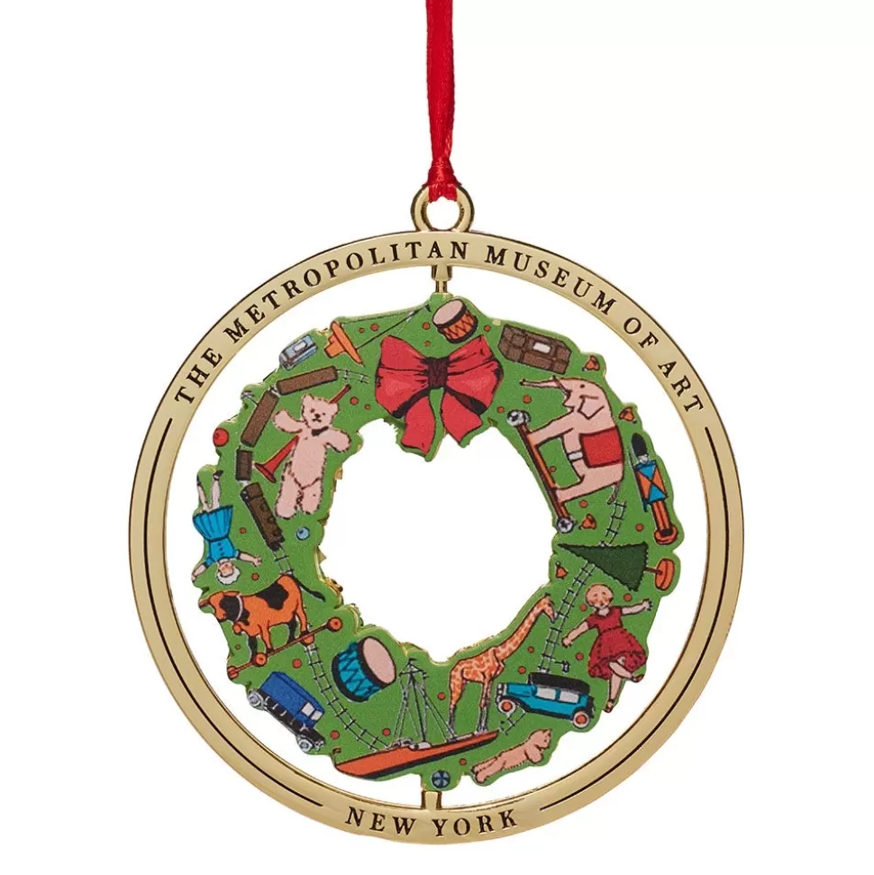 Ornaments*The Met Store December Wreath Spinning Ornament