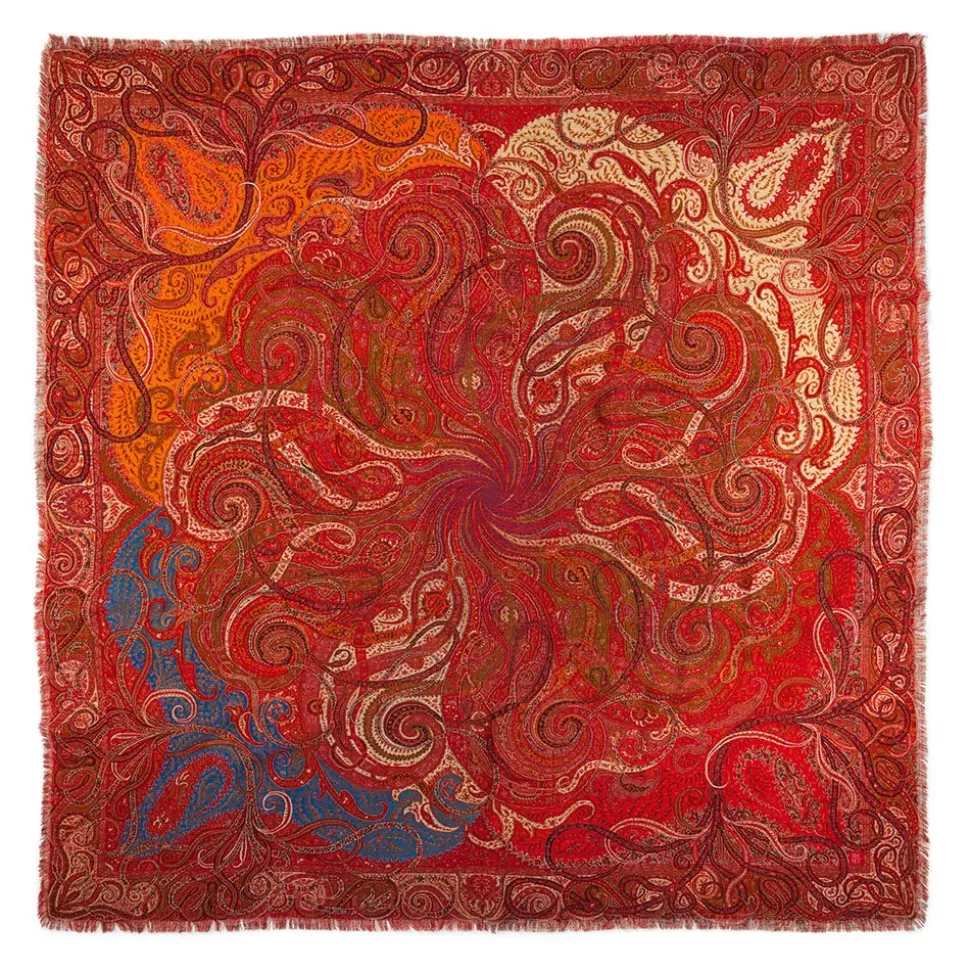 Scarves & Wraps*The Met Store Four Seasons Paisley Square Wool Scarf