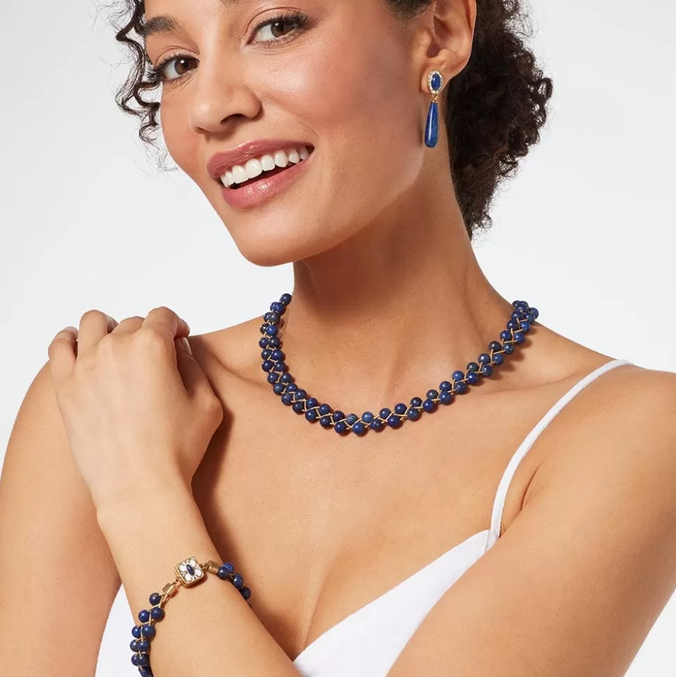 Jewelry Sets*The Met Store Spanish Baldric Lapis Braided Necklace and Elongated Drop Earrings Set