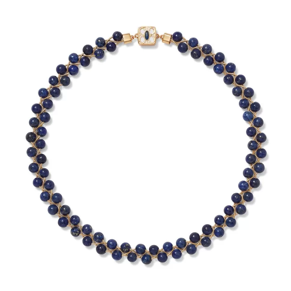 Jewelry Sets*The Met Store Spanish Baldric Lapis Braided Necklace and Elongated Drop Earrings Set