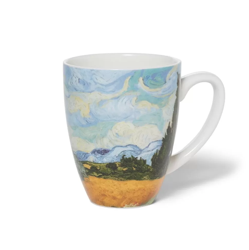 Tableware*The Met Store Van Gogh Wheat Field with Cypresses Covered Mug with Tea Infuser