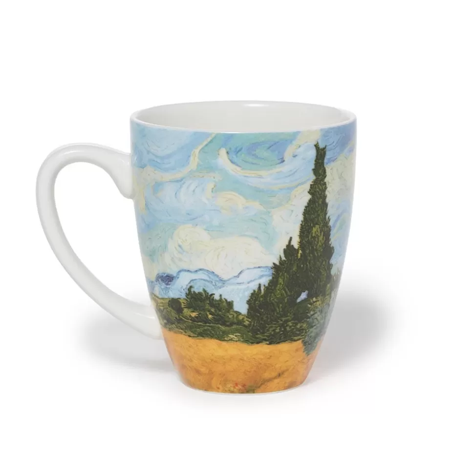 Tableware*The Met Store Van Gogh Wheat Field with Cypresses Covered Mug with Tea Infuser