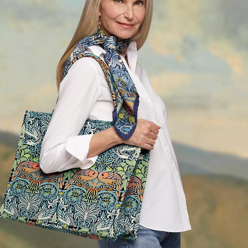 Bags*The Met Store William Morris Peacock and Dragon Oversize Structured Tote